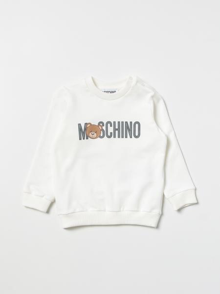 MOSCHINO BABY: sweatshirt with Teddy print - White | Moschino Baby ...