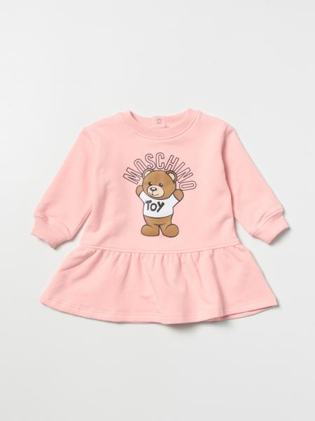 MOSCHINO BABY: dress with Teddy print - Pink | Moschino Baby romper ...