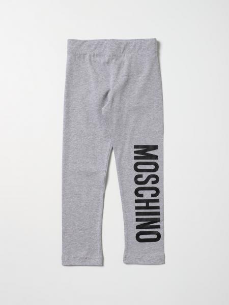Moschino Girls Grey Logo Leggings