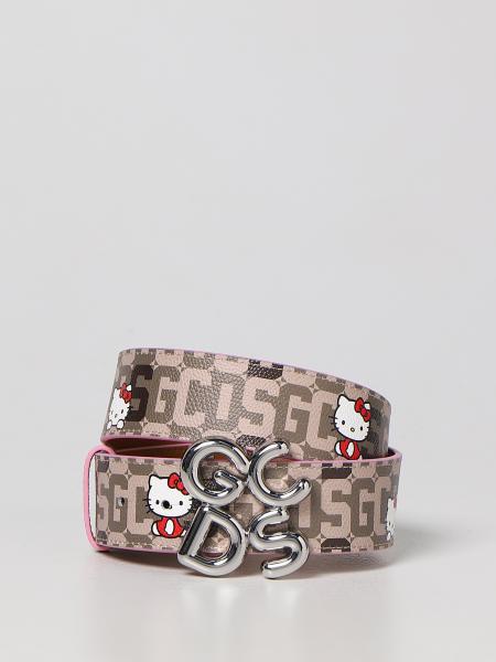 Cintura Gcds in pelle con logo Hello Kitty