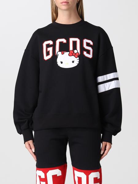 Gcds donna: Felpa Gcds in cotone con logo Hello Kitty
