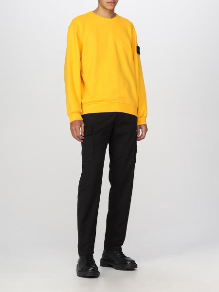 STONE ISLAND: sweatshirt for men - Yellow | Stone Island sweatshirt ...