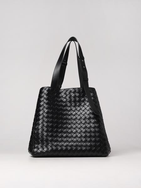 BOTTEGA VENETA: Cube tote in woven leather - Beige