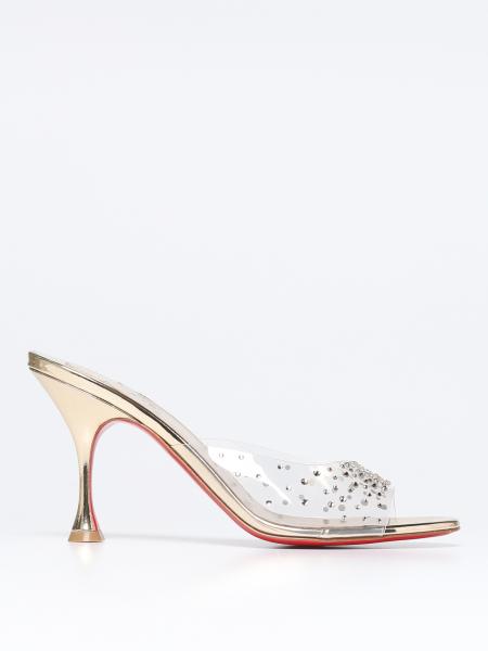 Christian Louboutin donna: Mules Degramule Chirstian Louboutin in pelle e strass