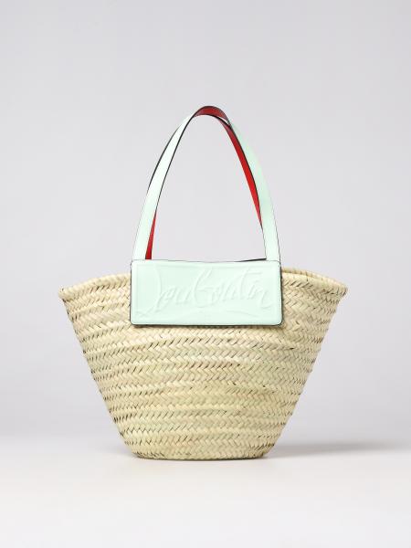 Borse Louboutin: Borsa Loubishore Christian Louboutin in paglia intrecciata