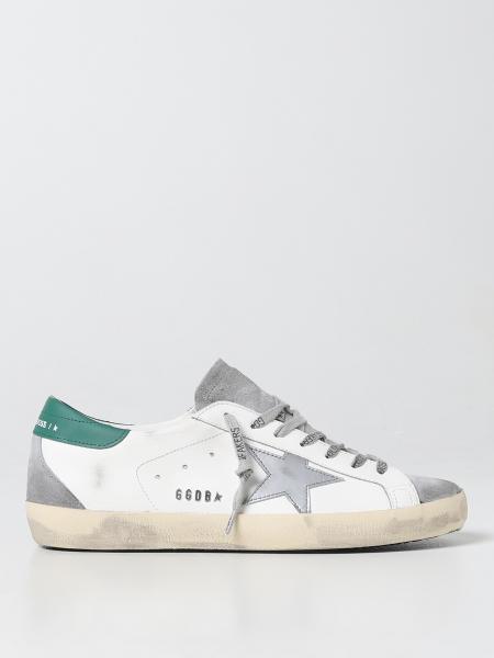GOLDEN GOOSE: Super-Star sneakers in used leather - White | Golden ...