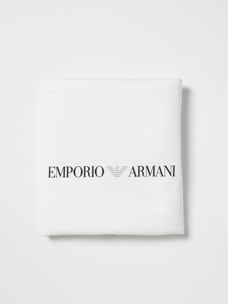 Coperta Emporio Armani Kids in cotone con logo
