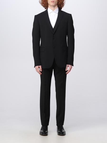 EMPORIO ARMANI: wool suit - Black | Emporio Armani suit D41YMT01504 ...