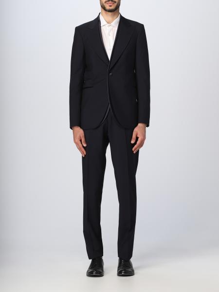 EMPORIO ARMANI: suit for man - Blue | Emporio Armani suit D41VWCD1614 ...