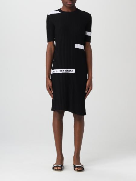 LOVE MOSCHINO: dress for woman - Black | Love Moschino dress ...