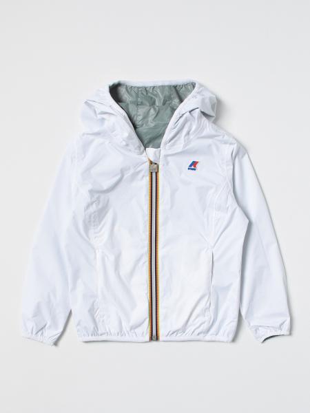 K-WAY: jacket for girls - White | K-Way jacket K21276W online on GIGLIO.COM