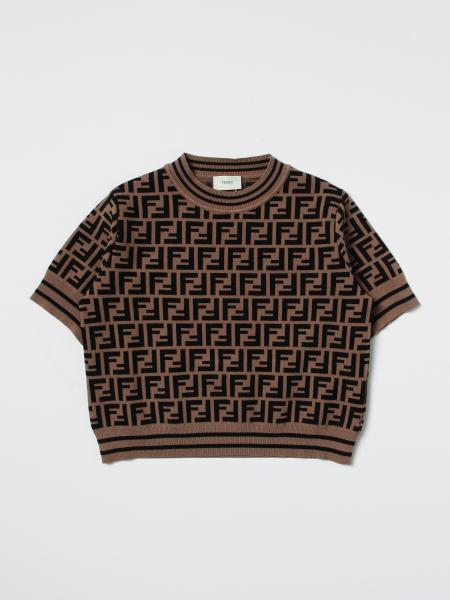 FENDI KIDS: sweater in viscose blend - Orange | Fendi Kids sweater ...