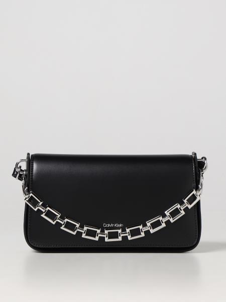 CALVIN KLEIN: shoulder bag for woman - Black | Calvin Klein shoulder ...