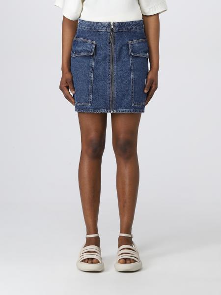 CALVIN KLEIN JEANS: skirt for woman - Denim | Calvin Klein Jeans skirt ...