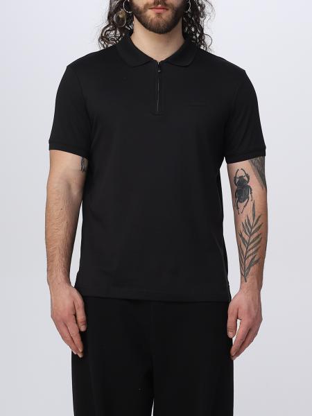 CALVIN KLEIN: polo shirt for man - Black | Calvin Klein polo shirt ...