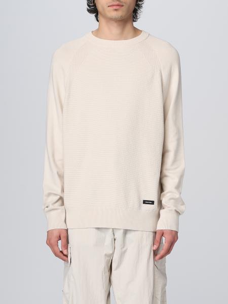 CALVIN KLEIN: sweater for man - Yellow Cream | Calvin Klein sweater ...