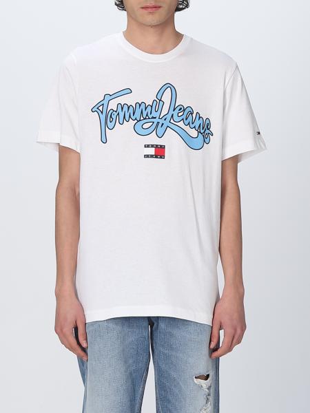 TOMMY JEANS: t-shirt for man - White | Tommy Jeans t-shirt DM0DM16403 ...