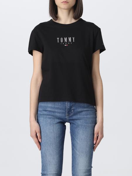 TOMMY JEANS: t-shirt for woman - Black | Tommy Jeans t-shirt DW0DW15749 ...