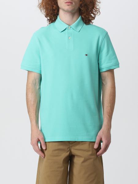 Tommy Hilfiger Outlet: polo shirt for man - Green | Tommy Hilfiger polo ...