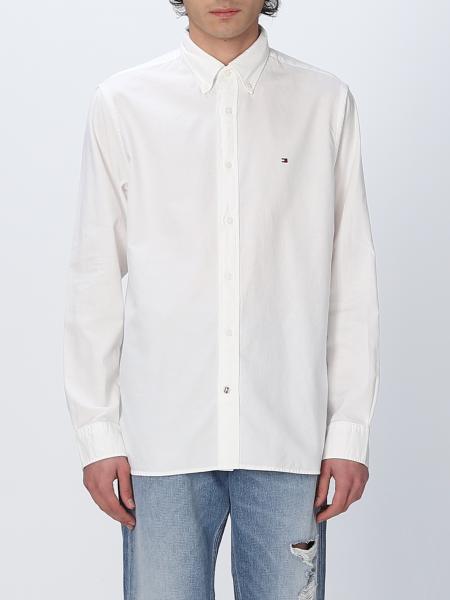 TOMMY HILFIGER: shirt for man - Yellow Cream | Tommy Hilfiger shirt ...