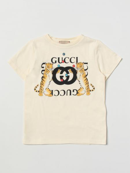 T-shirt Gucci con stampa grafica a contrasto