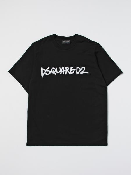 DSQUARED2 JUNIOR: t-shirt for boys - Black | Dsquared2 Junior t-shirt ...