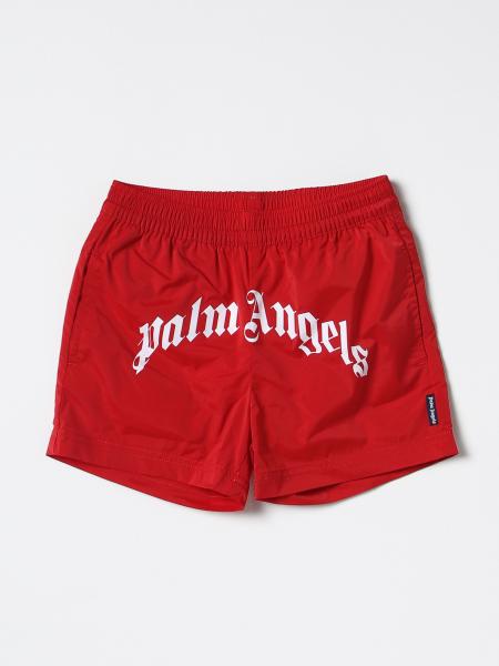 PALM ANGELS: swimsuit for boys - Red | Palm Angels swimsuit ...