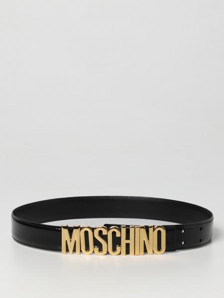 Cintura Moschino: Cintura Moschino Couture in pelle spazzolata