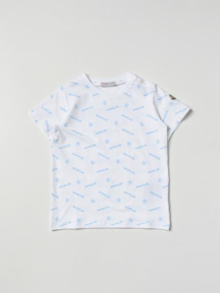 MONCLER: t-shirt for baby - Blue | Moncler t-shirt 8C00001899V8 online ...