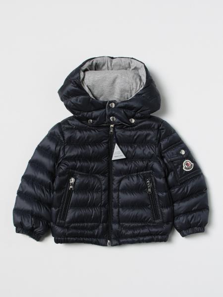MONCLER: jacket for baby - Blue | Moncler jacket 1A0000353048 online at ...