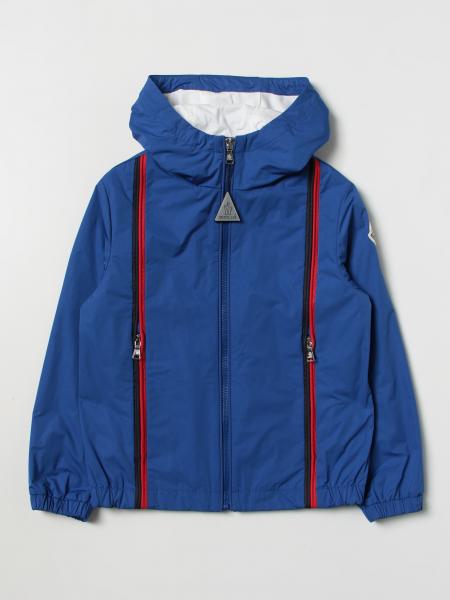 MONCLER: jacket for boys - Gnawed Blue | Moncler jacket 1A0001054A91 ...