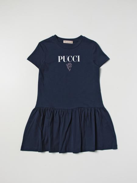 Emilio Pucci Junior Outlet: dress for girls - Blue