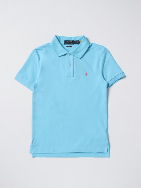 POLO RALPH LAUREN: polo shirt for boys - Turquoise | Polo Ralph Lauren ...