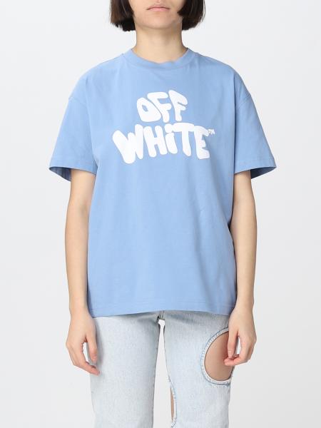 Off-White donna: T-shirt Off-White in cotone con stampa logo