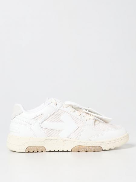 Off-White sneakers donna: Sneakers Out Of Office Slim Off-White in pelle e tessuto