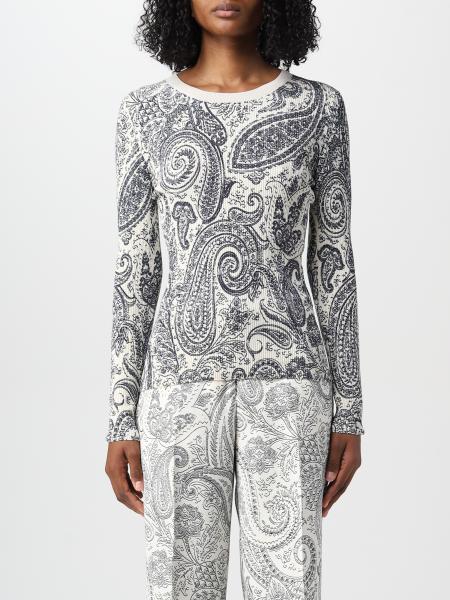 Maglia Etro in misto seta con motivo Paisley all over