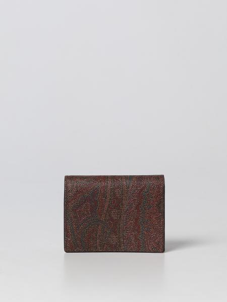 Etro wallet in cotton with coated Paisley