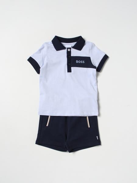 BOSS KIDSWEAR: Jumpsuit For Baby - Blue | Boss Kidswear Jumpsuit J98419 ...