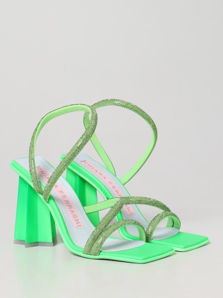 CHIARA FERRAGNI: heeled sandals for woman - Green | Chiara Ferragni ...