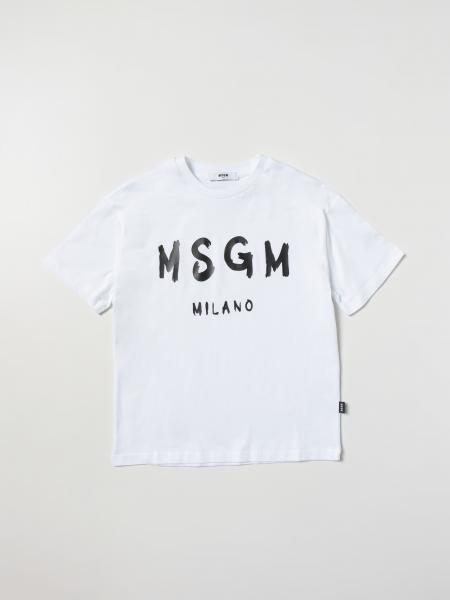 MSGM KIDS: t-shirt for girls - White | Msgm Kids t-shirt MS029372 ...