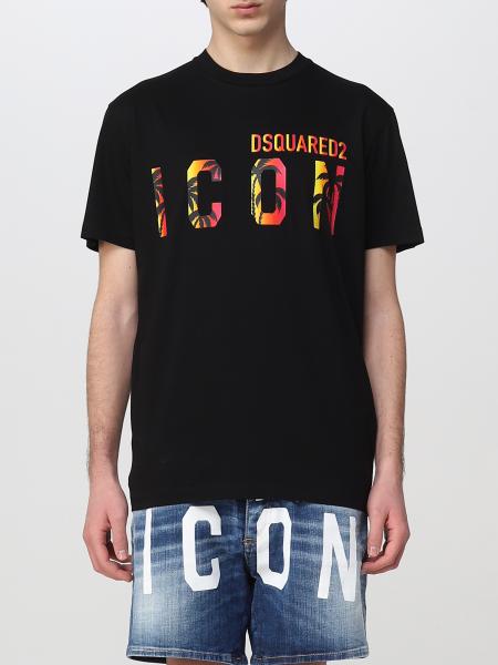 Dsquared2 Outlet: cotton T-shirt - Black | Dsquared2 t-shirt ...