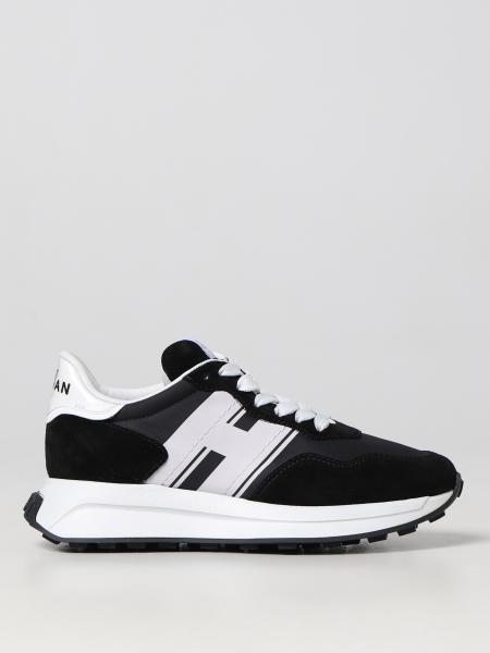 HOGAN: H641 sneakers in suede and technical fabric - Black | Hogan ...