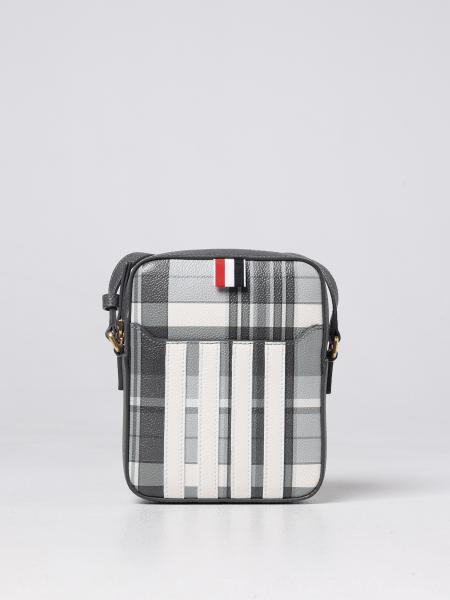 Thom Browne Outlet: bag in grained leather - Black | Thom Browne ...