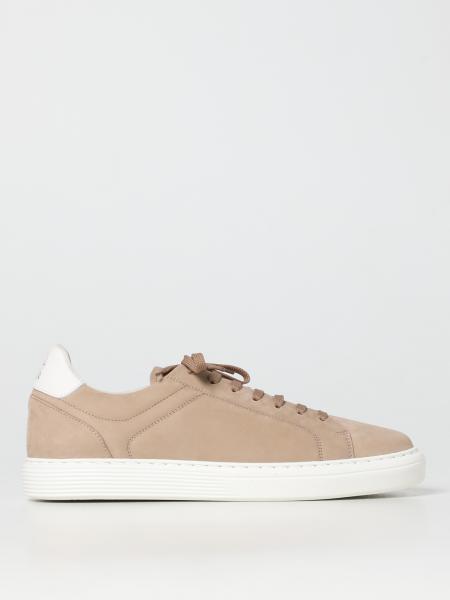 Brunello Cucinelli: Taupe Suede Sneakers