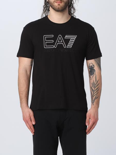 EA7: t-shirt for man - Black | Ea7 t-shirt 3RUT02PJ02Z online at GIGLIO.COM