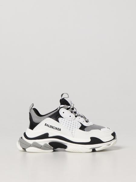 BALENCIAGA: Triple S sneakers in synthetic leather and mesh - Black