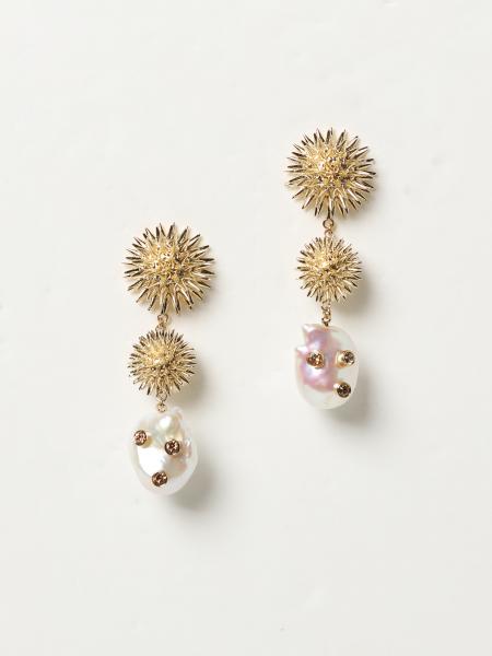 Orecchini Sea Urcin Pearl Del Core in ottone