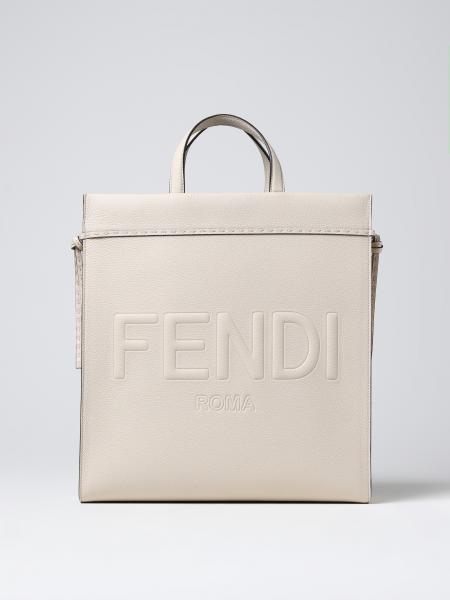 FENDI: Fendii Go To Shopper bag in grained leather - White | Fendi bags ...