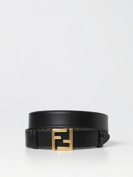FF Fendi reversible belt in leather and fabric