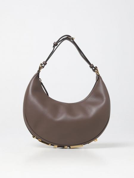 FENDI: bag in smooth leather - Brown | Fendi shoulder bag 8BR798A5DY ...